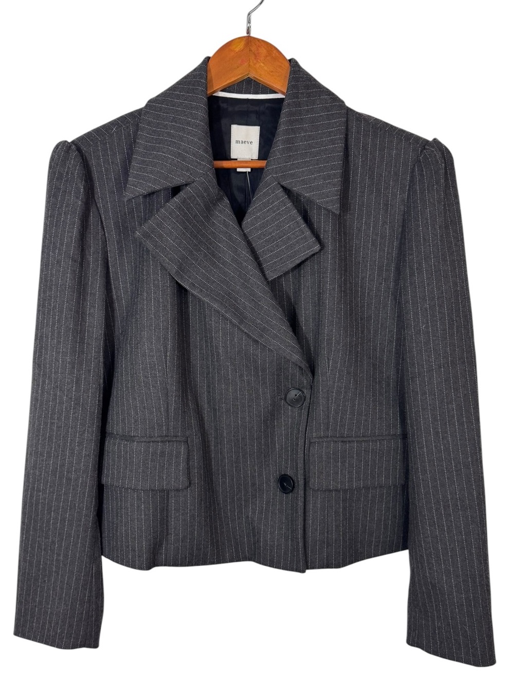 Anthropologie Maeve 80s Short Boxy Blazer Jacket Medium NWT